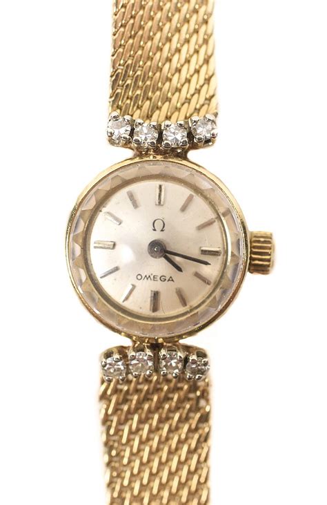 ladies omega watch 14k gold|omega 14 karat gold watch.